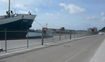 Port Sassnitz ogrodzony przez system Barofor Square