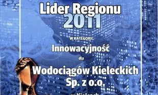 Wodociągi Kieleckie zostały nagrodzone za innowacyjność