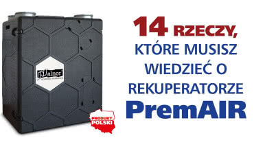 14 faktów o rekuperatorze PremAir-450 z odzyskiem ciepła 90,3%